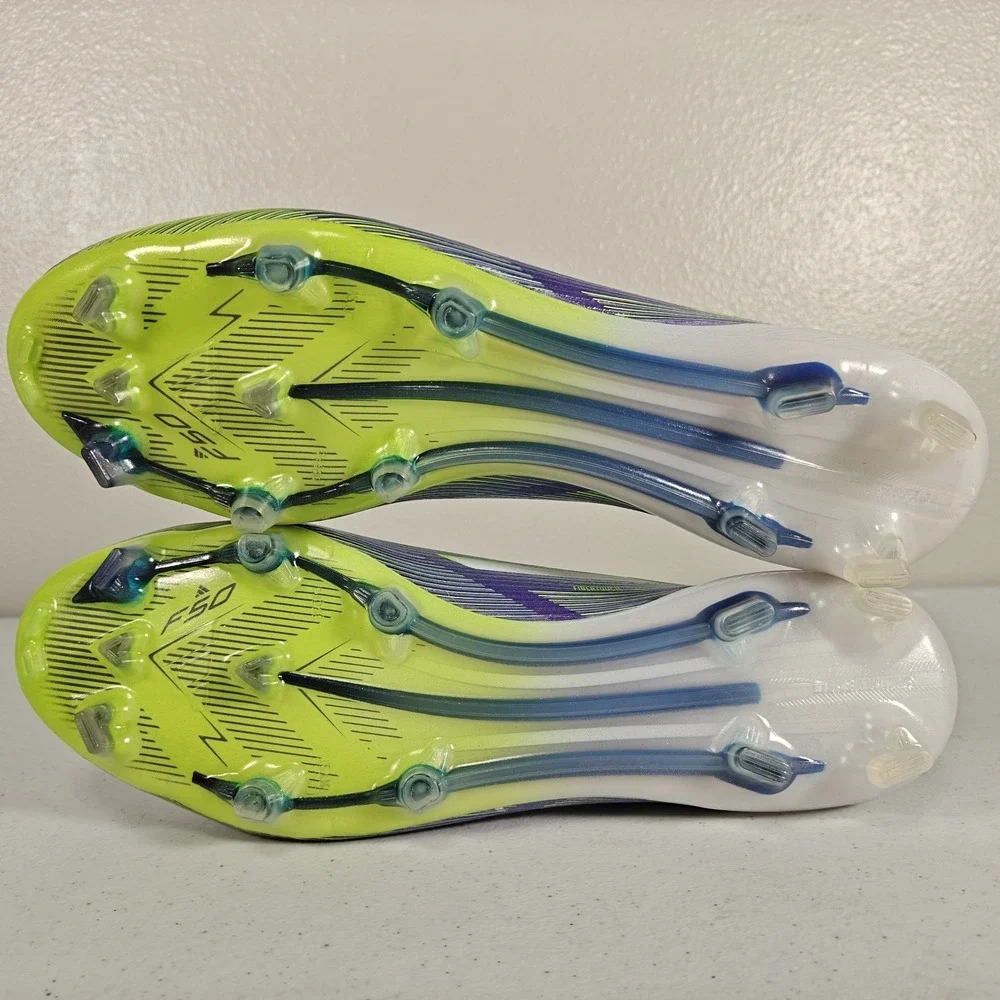Adidas F50 Elite Laceless FG Soccer Cleats Men's Size 13 Purple Green JH7628
